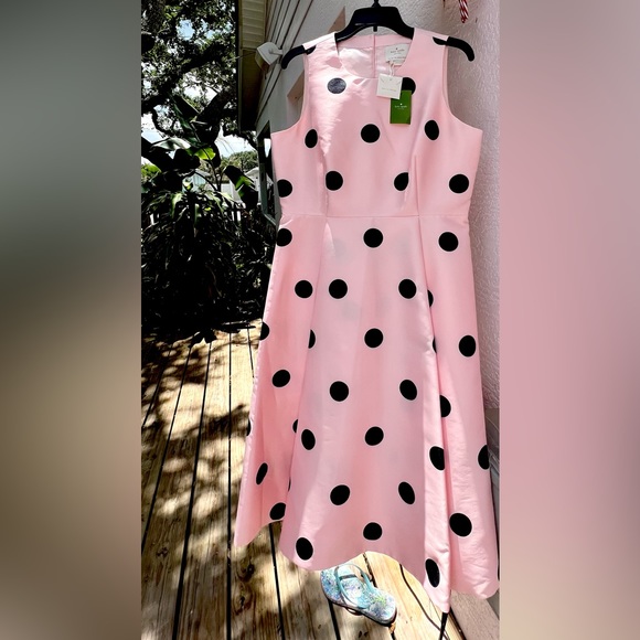 NWT Kate Spade spotlight fit and flare dresssteal the spotlight pastry pink.
